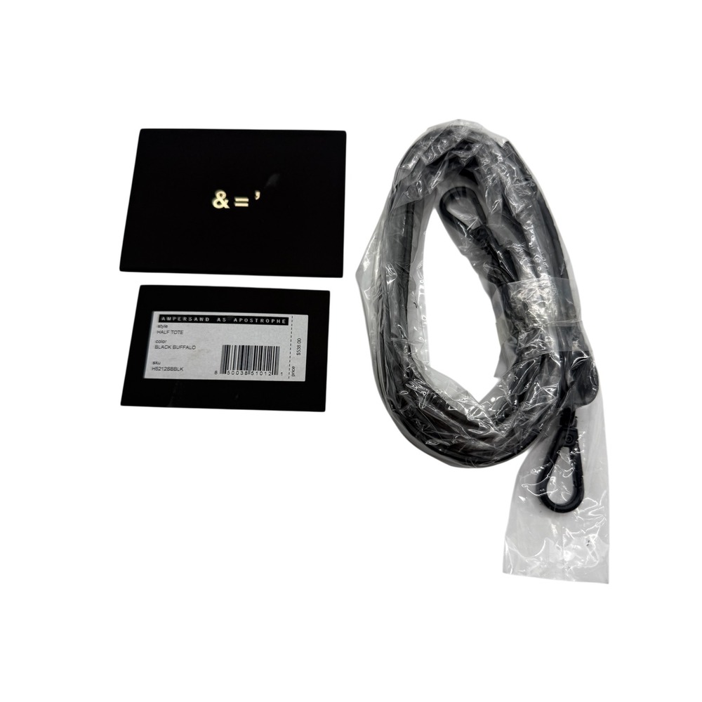 Ampersand As Apostrophe LeatherHalf Tote in Black Buffalo $538 - Picture 6 of 8